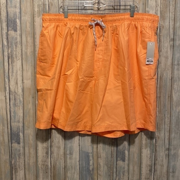 NWT Mens Croft and Barrow 7.5 Solid Swim Shorts In Cantaloupe | 2X NWT - Picture 2 of 10